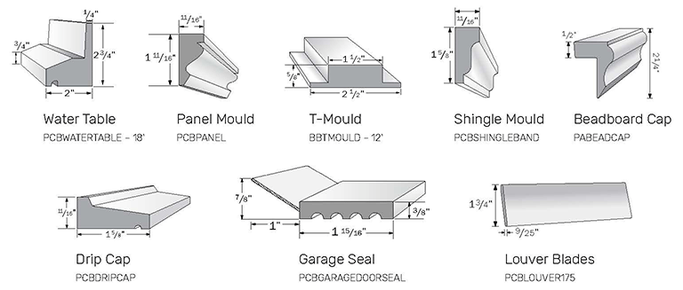 Additional Moulding Profiles