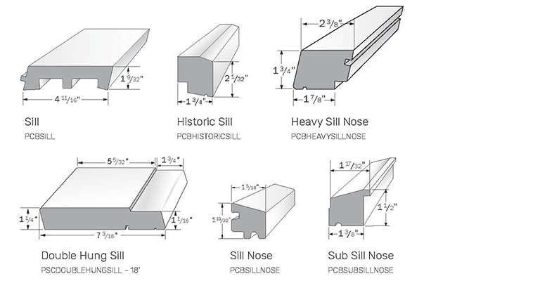 Sill Moulding Profiles